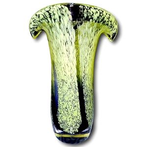 Vintage Teleflora Style Hand Blown Speckled Glass Tulip Vase